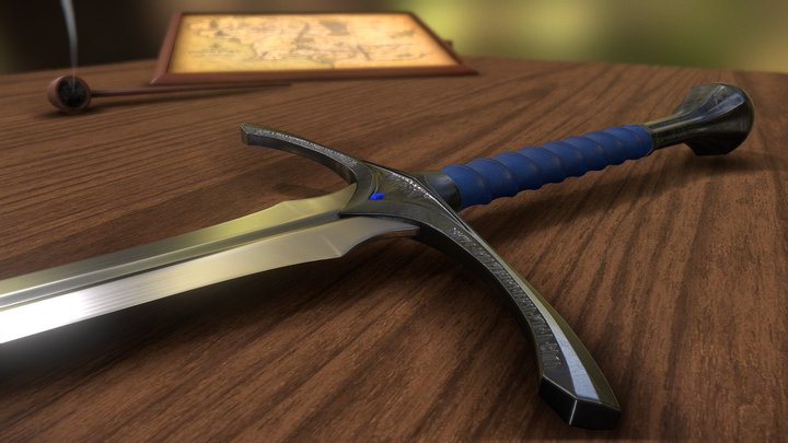 Gandalf sword (Glamdring) 3D Model