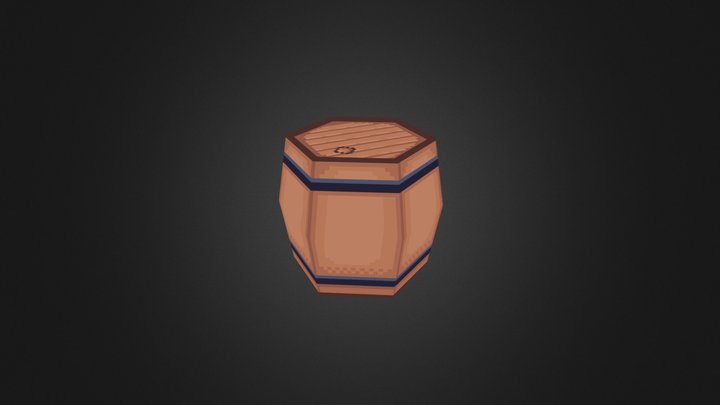 Pixel Barrel 3D Model