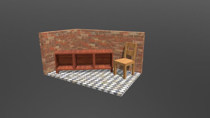 Corner Room 3D Model
