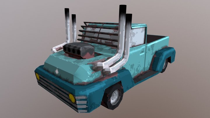 Lo-fi pickup truck 3D Model