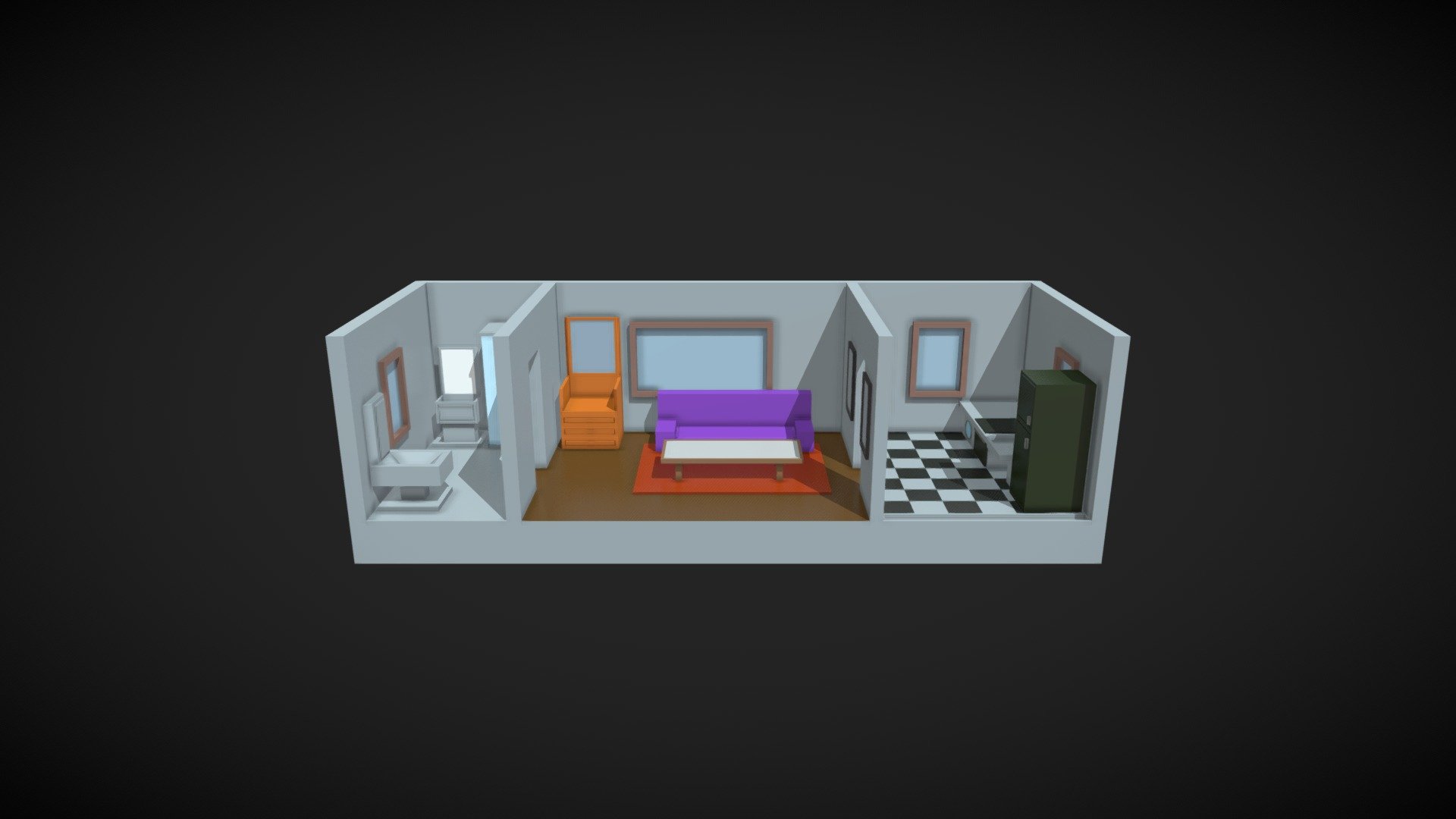 Isometric apartment.
