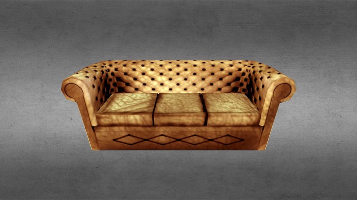 Leather Couch 3D Model