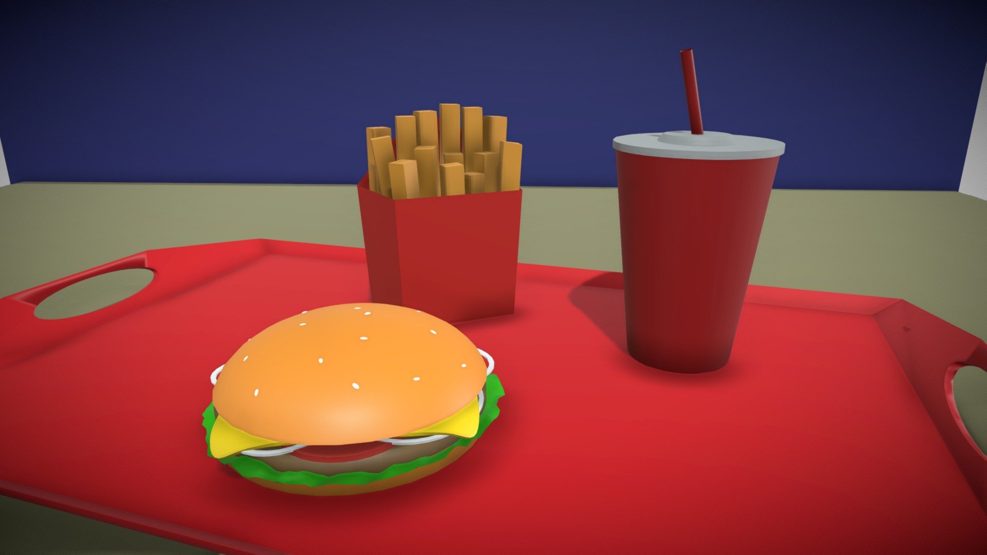 Fast Food - Download Free 3D model by p.wb [bc9052f] - Sketchfab