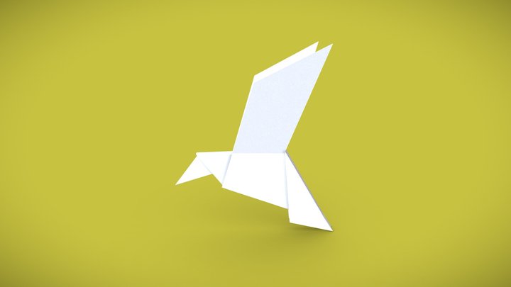 Paper Bird Asset 3D Model