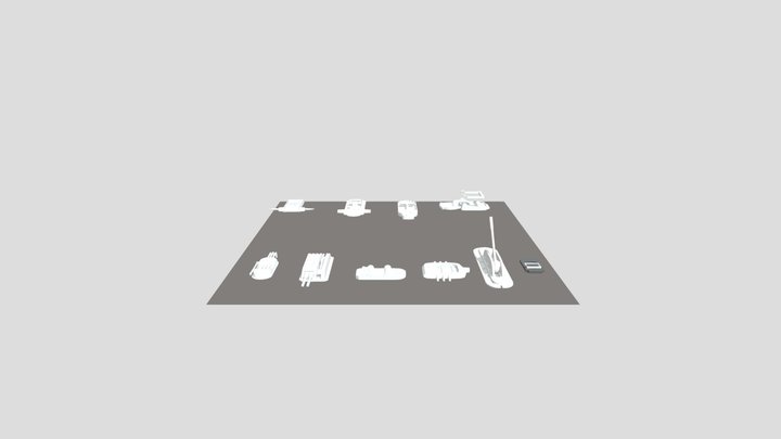 10 Switches 3D Model (Untextured)