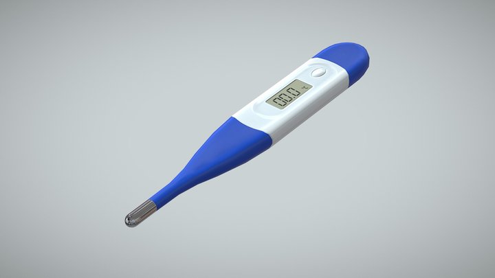 Flexible Digital Thermometer 3D Model