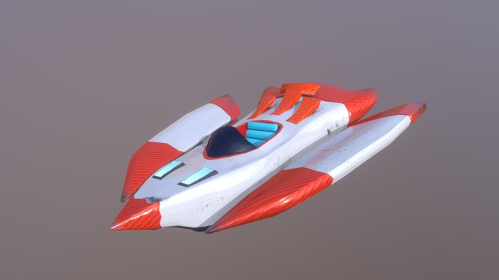 Used Racing HoverQuad 3D Model