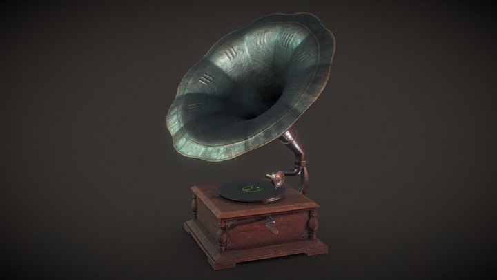 Gramophone 3D Model
