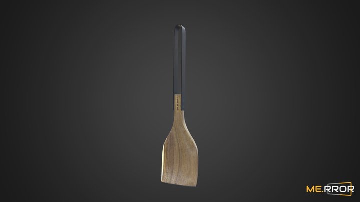 [Game-Ready] Wood Spatula 2 3D Model
