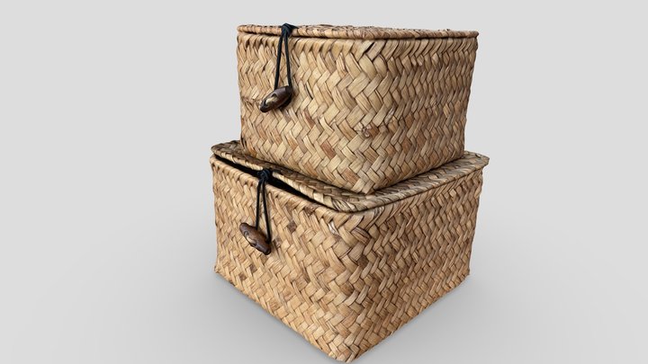 Rattan Boxes 3D Model