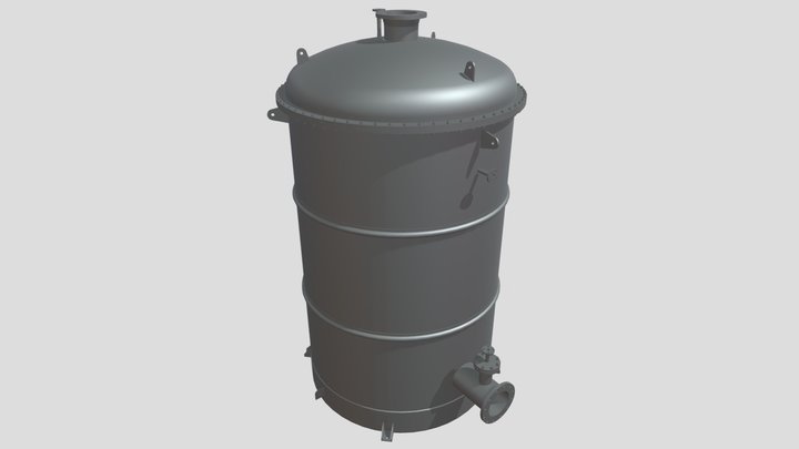 Vaso de cloro úmido e seco 3D Model