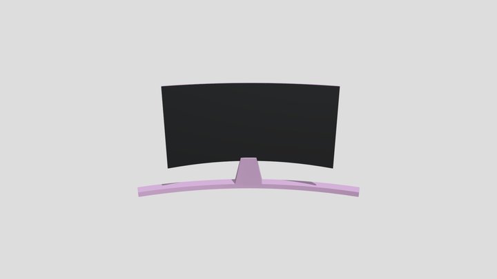 Basic Curved Monitor 3D Model