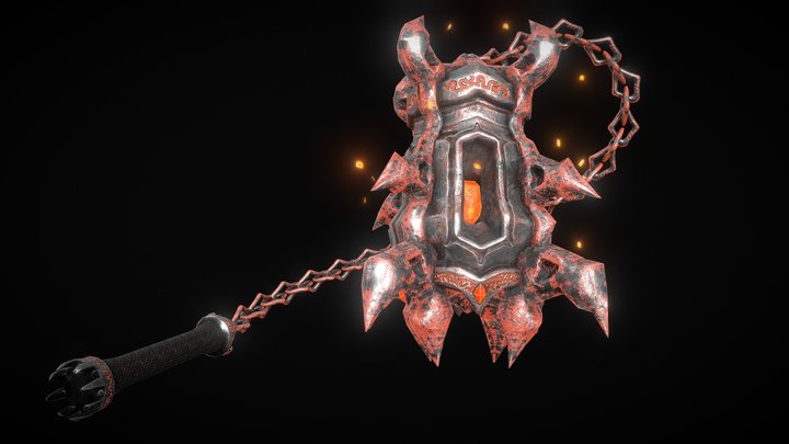 Flameheart Chainhammer 3D Model