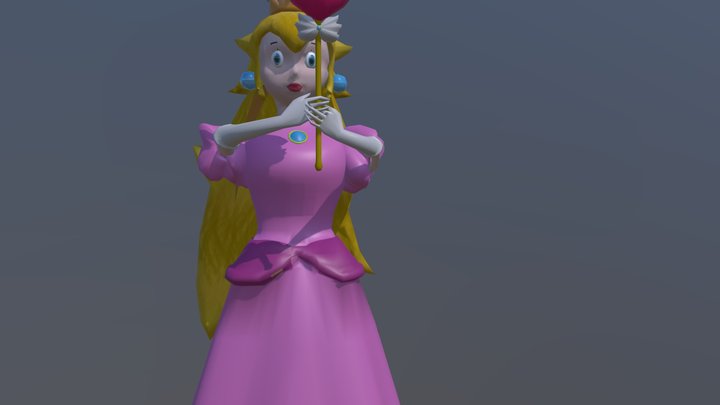 Prencess Peach Idle 3D Model