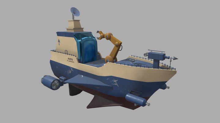 KATO the space whaling ship 3D Model