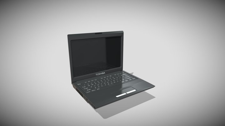 Laptop Toshiba A300-1 G2 Low Poly 3D Model