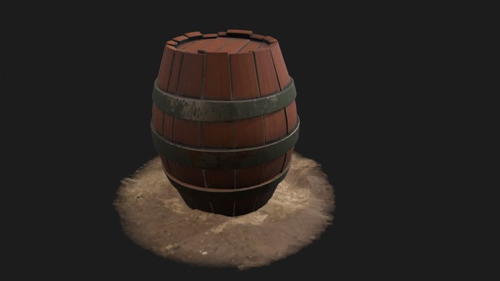 Wooden barrell 3D Model