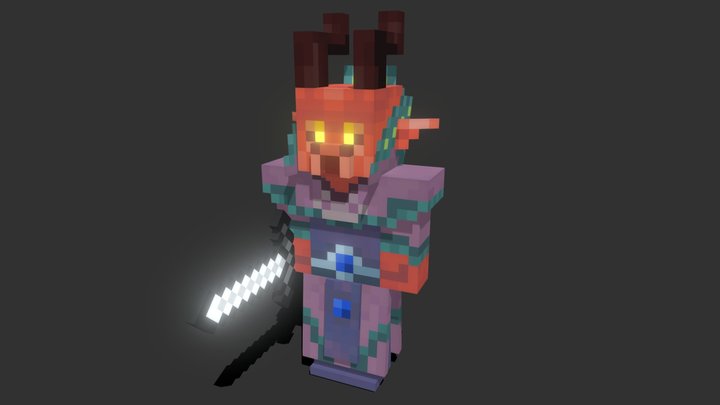 Minecraft -Demon mob idea "Pridebound Assistant" 3D Model