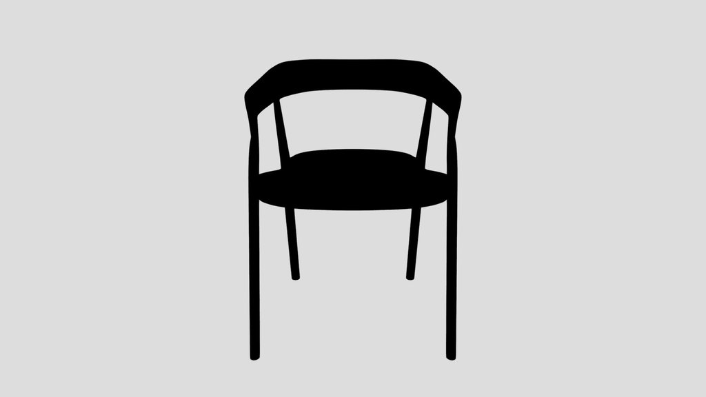 Modern Black Plastic Chair