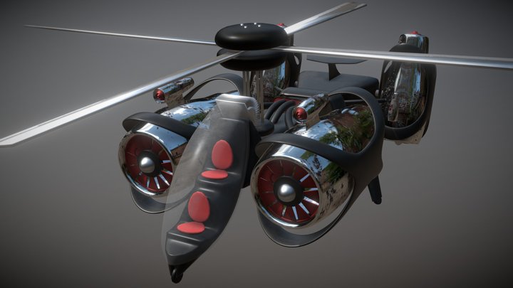 Space Chopper 3D Model