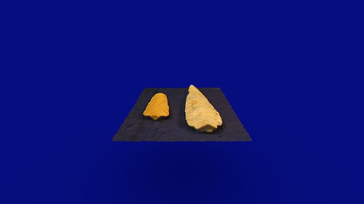 有舌尖頭器2点（八千代市権現後遺跡）観察記録3Dモデル – Free 3D Model STL