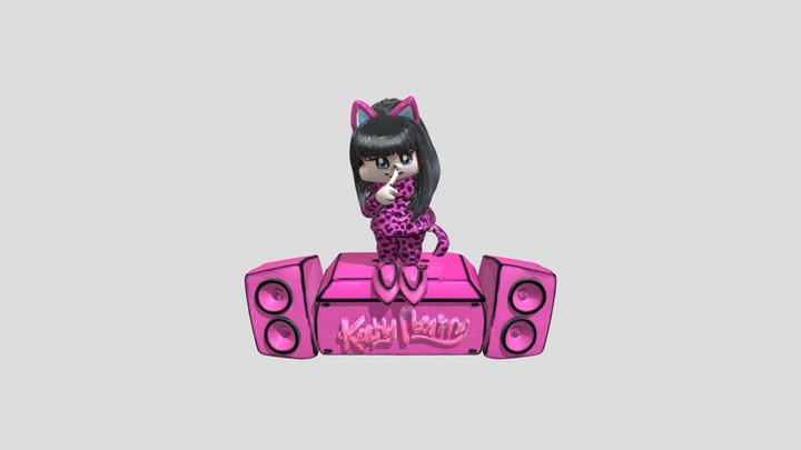 FNF Katy Perry Bluefrok Standing 3D Model