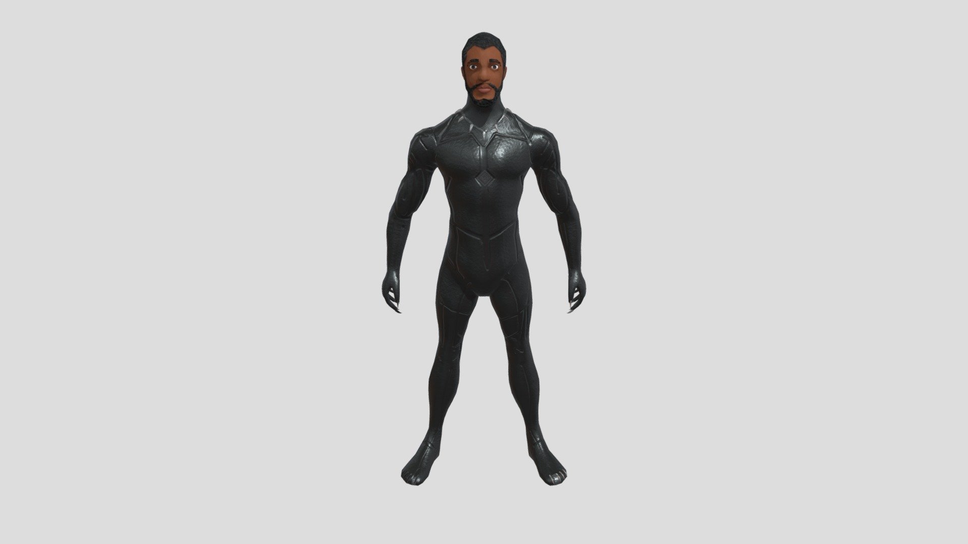 Black-panther-low-poly-mesh