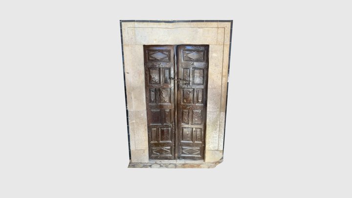 Wooden Door with Tilework – Zawiya of Sidi Sahib 3D Model