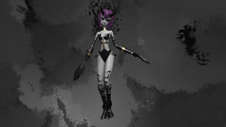 Demon Girl 3D Model