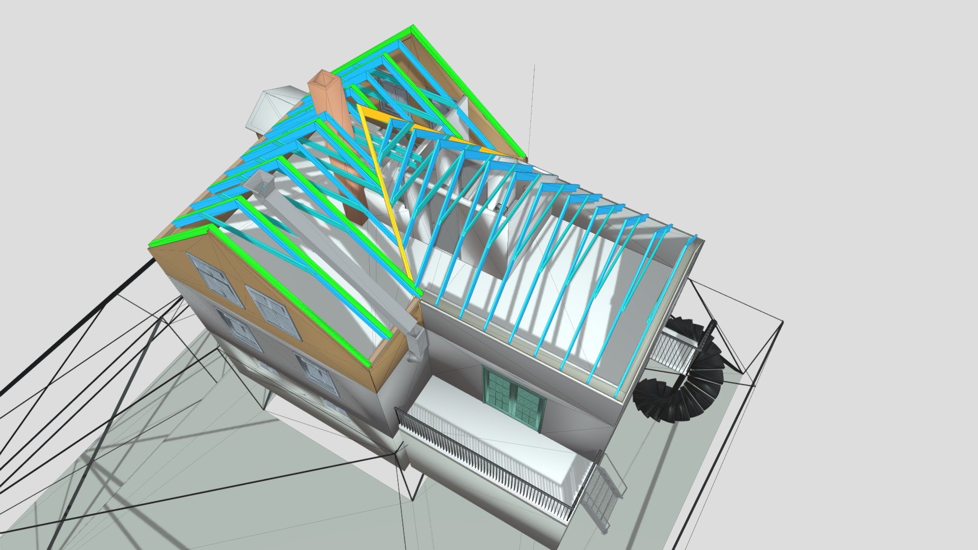 Frakkastigur new roof — Sketchfab embed 3D viewer