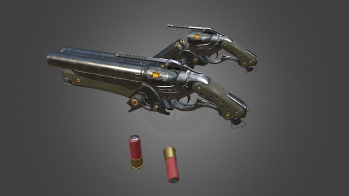Sawed off shotgun 3D Model