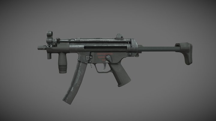 MP5 Sub Machine Gun 3D Model