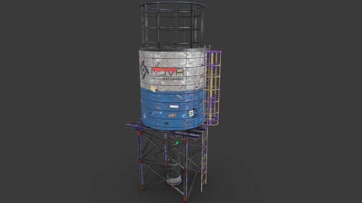 Water Tower 3D Model