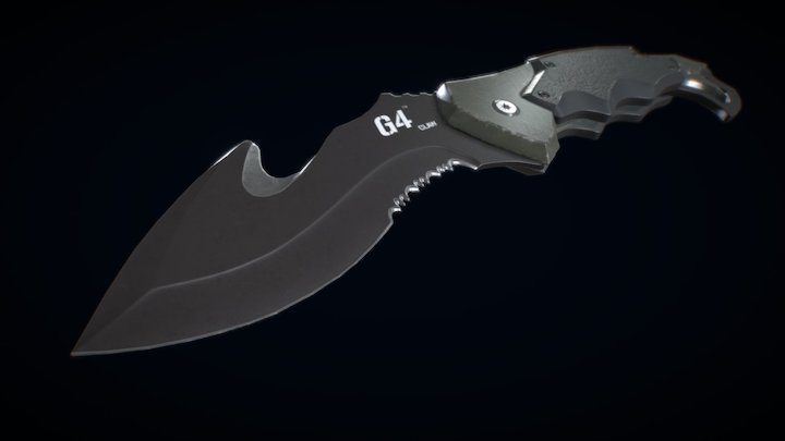 G4 Renegade Hook Knife week 4 3D Model