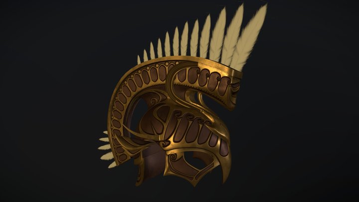 Night elf helm 3D Model