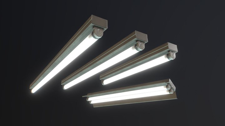 Fluorecent lights 3D Model