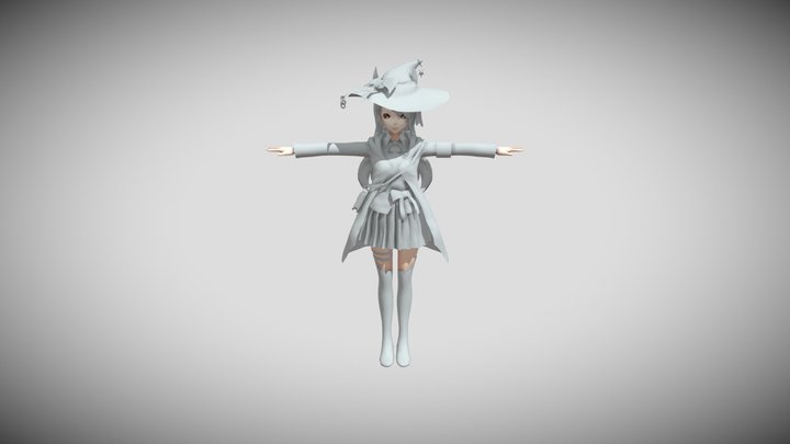 Witch Style Anime 3D Model