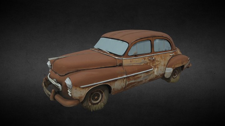 Rusted+vintage+car+3d+model 3D Model