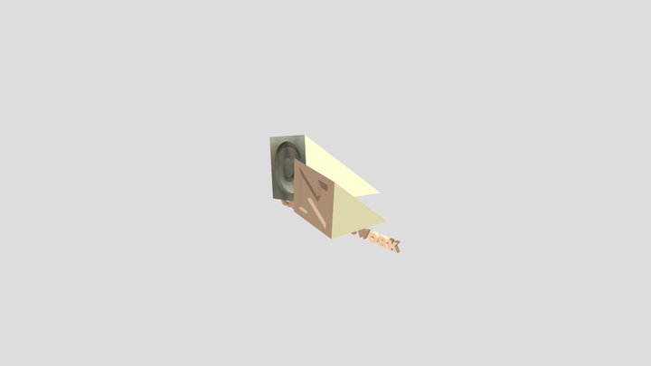 Old School Cartoon Network Logo Scrat 3D Model