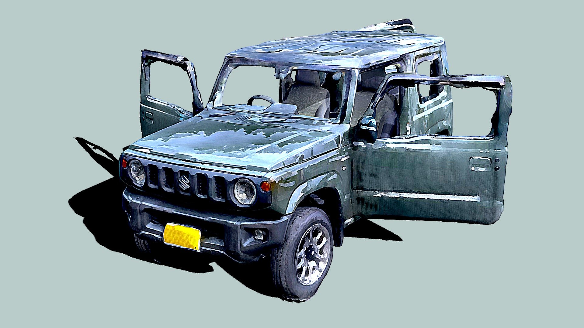 Suzuki Jimny - Illustration style - 3D model by O_Hitsuji (@OHitsuji