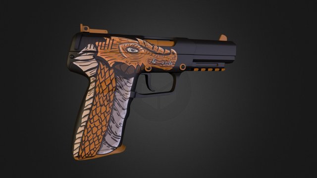 Five-seven Dragon Force Orange 3D Model