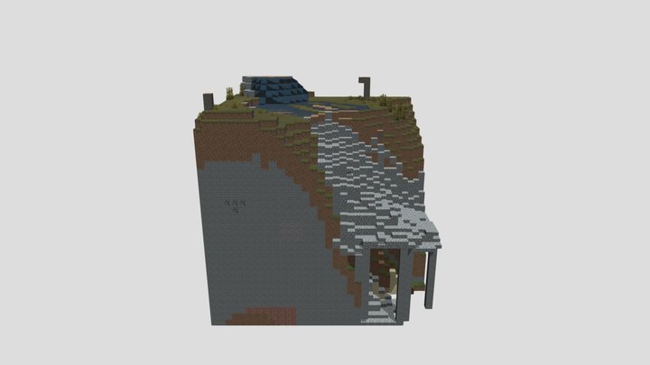Waterfall Landmark 3D Model