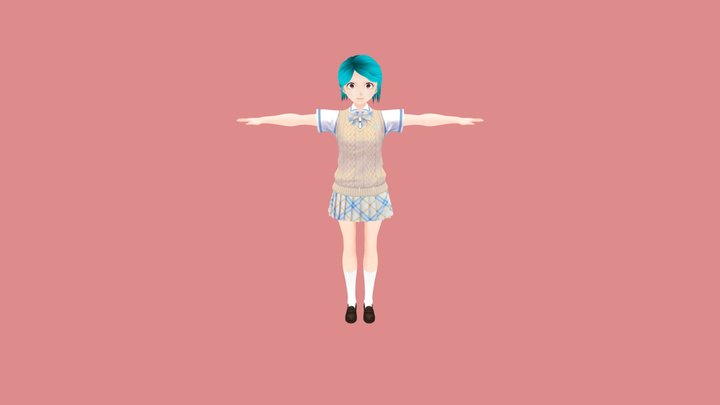 Anime Girl - Teen Mia Zugaiko 3D Model