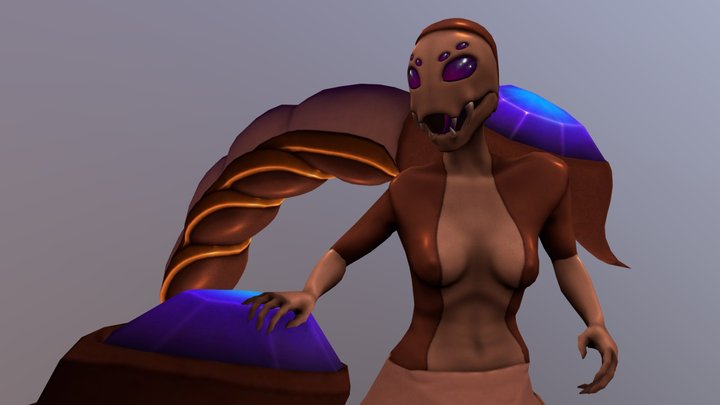 Scorpion Girl 3D Model