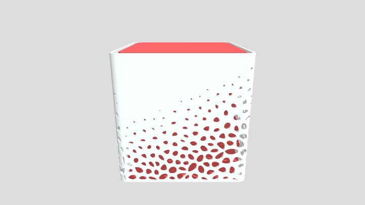 Cube with triangles pattern 3D Model