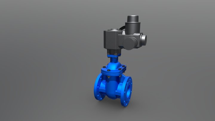 Electric Actuated Valve 3D Model