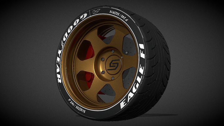 (FREE) Wheels - Magnesium Rims - SDC – Free 3D Model STL