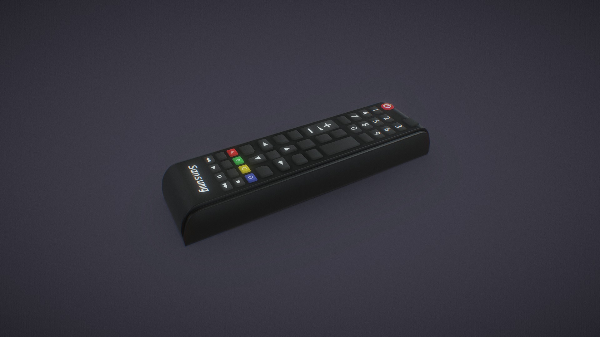 3D model TV Remote - This is a 3D model of the TV Remote. The 3D model is about a remote control on a grey background.