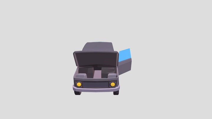 Car Нива Low Poly 3D Model