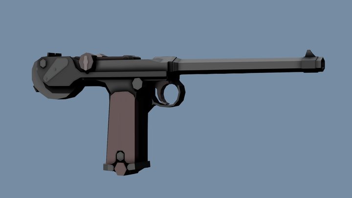 Low-Poly Borchardt C-93 – Kostenloses 3D-Modell STL